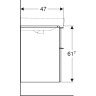 Тумба для комплекта GEBERIT SMYLE SQUARE 500.356.JR.1 118 см пекан