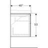 Тумба под раковину GEBERIT XENO² 500.518.01.1 117 см